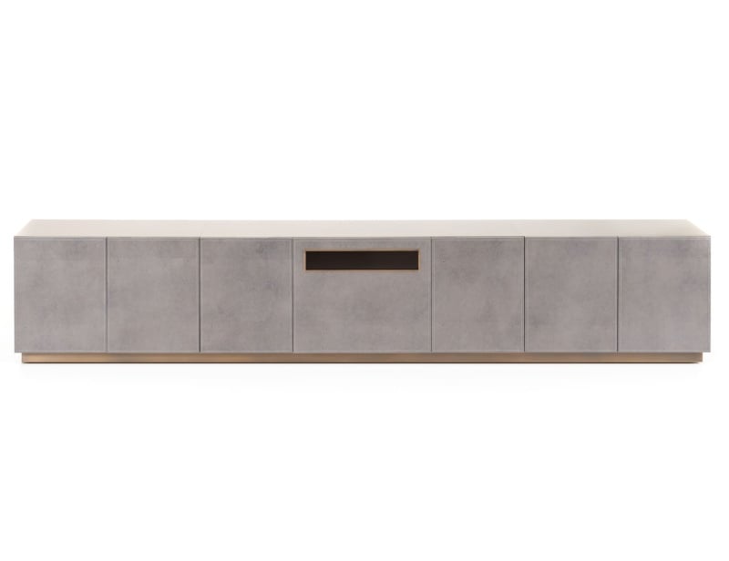 Boston modern luxury credenza with grey leather