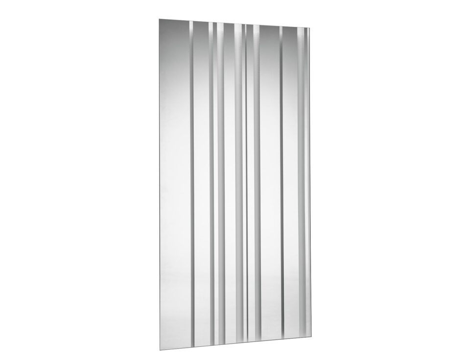 Barcode contemporary Italian mirror with mirrored glass