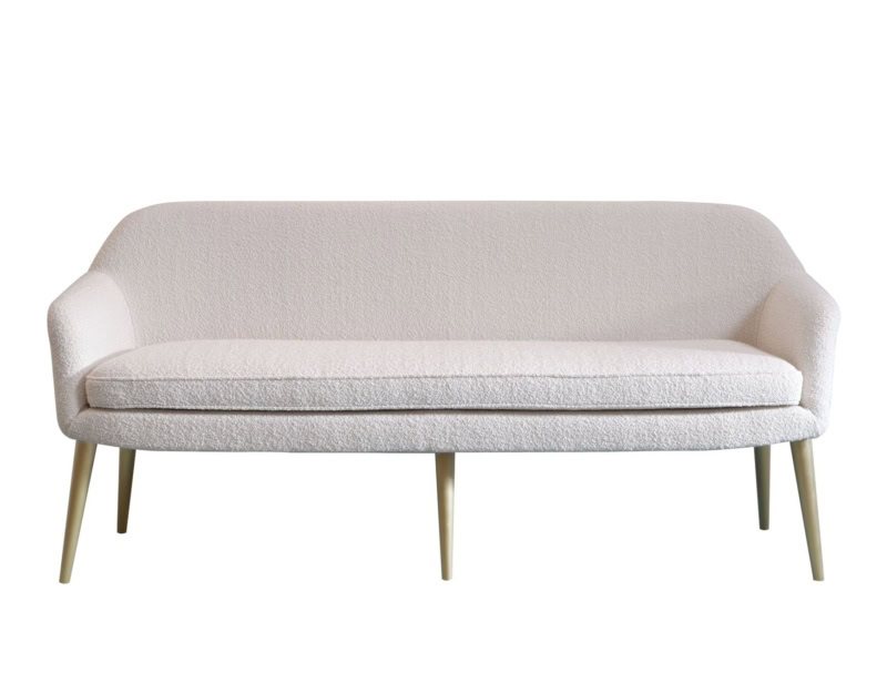 Bernadette modern Italian sofa chair with cream leather