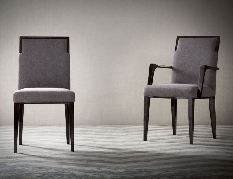Concept 1 modern Italian chair with grey fabric