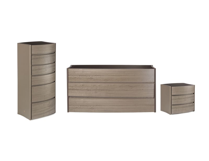 Dea modern luxury chest of drawers with beige leather