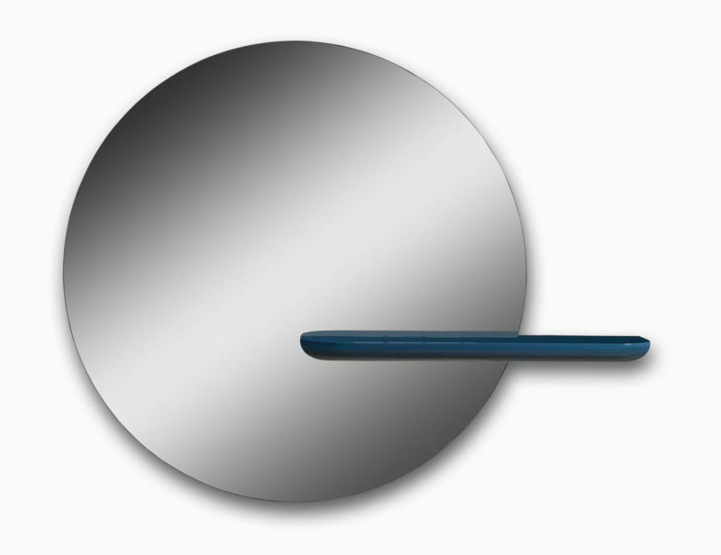 Dot contemporary Italian mirror with grey glass