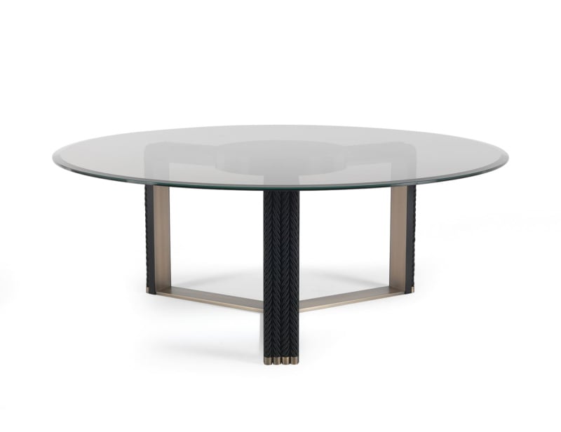 Glasgow modern luxury table with black metal