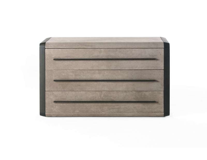Wynwood modern luxury chest of drawers with grey leather