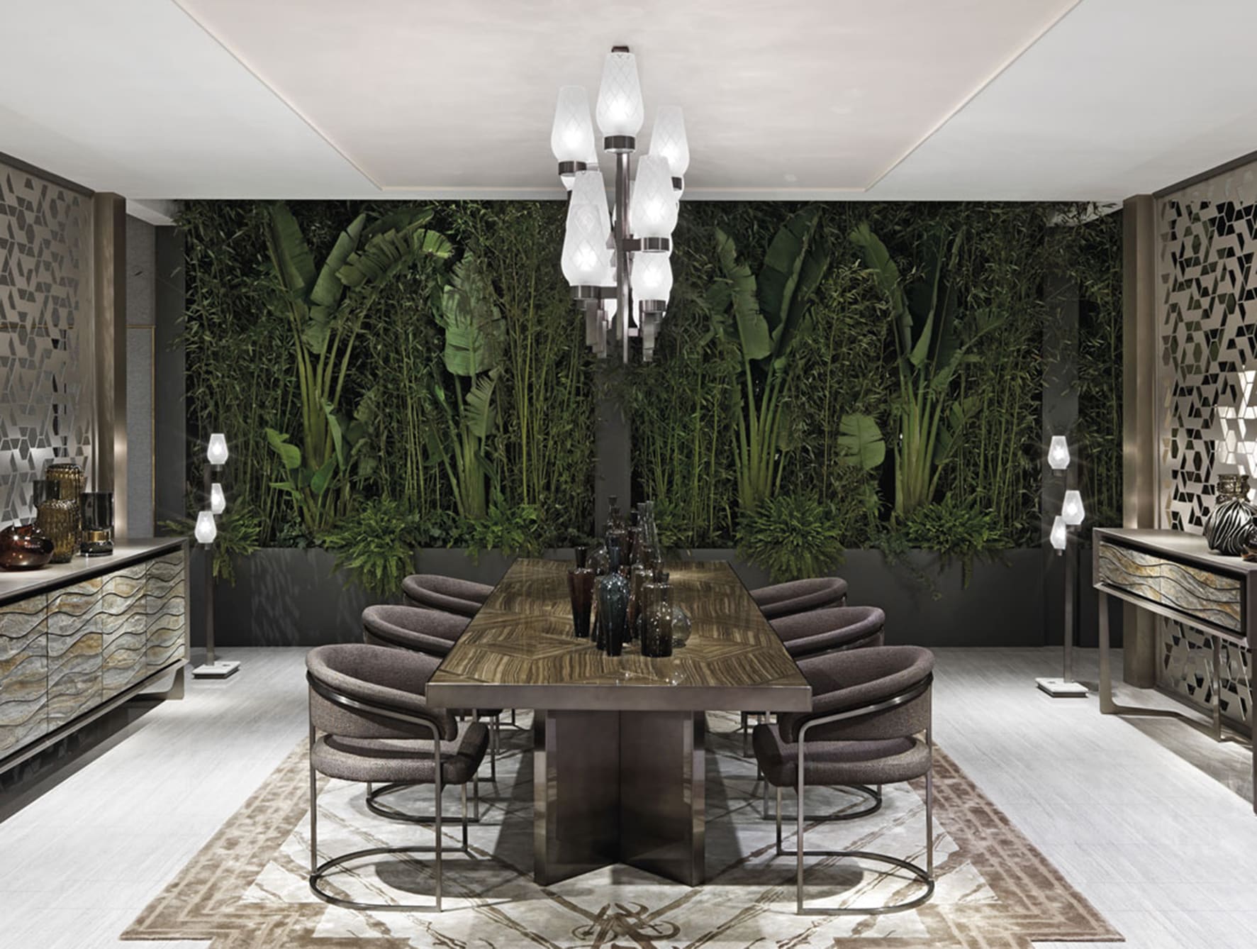 Revenge Dining Room - Revenge Dining Room modern luxury table with brown Magic&nbsp;Brown marble