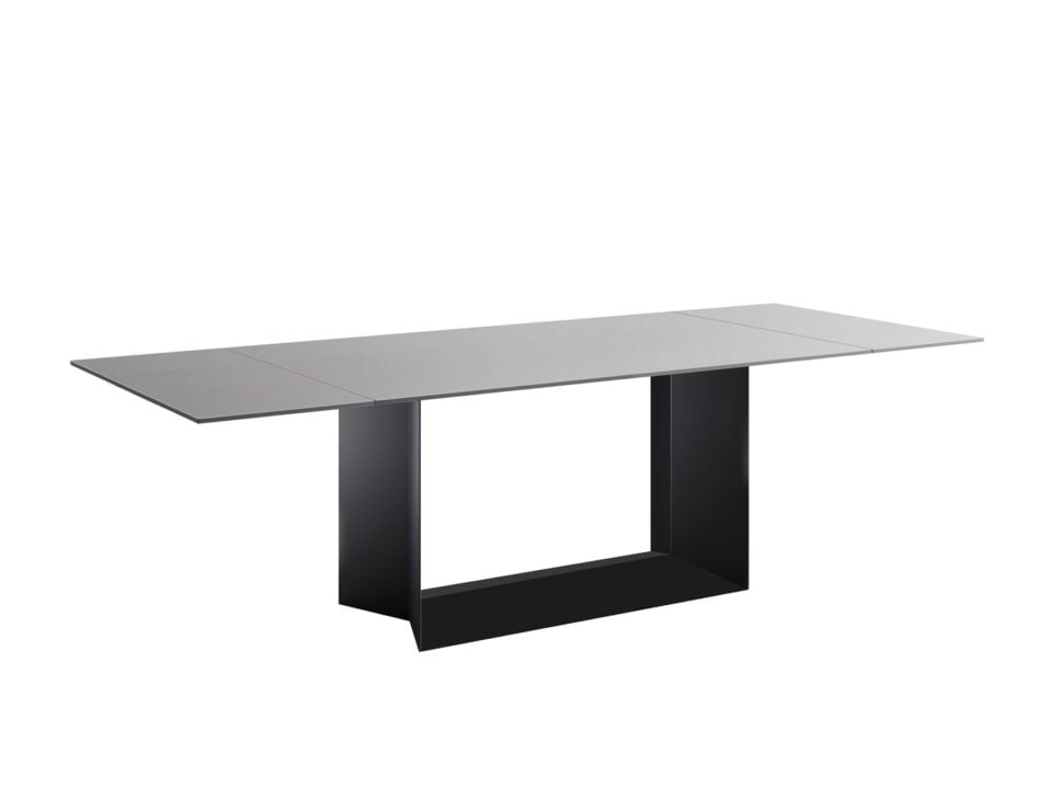 T5 E contemporary Italian extendable table with black ceramic