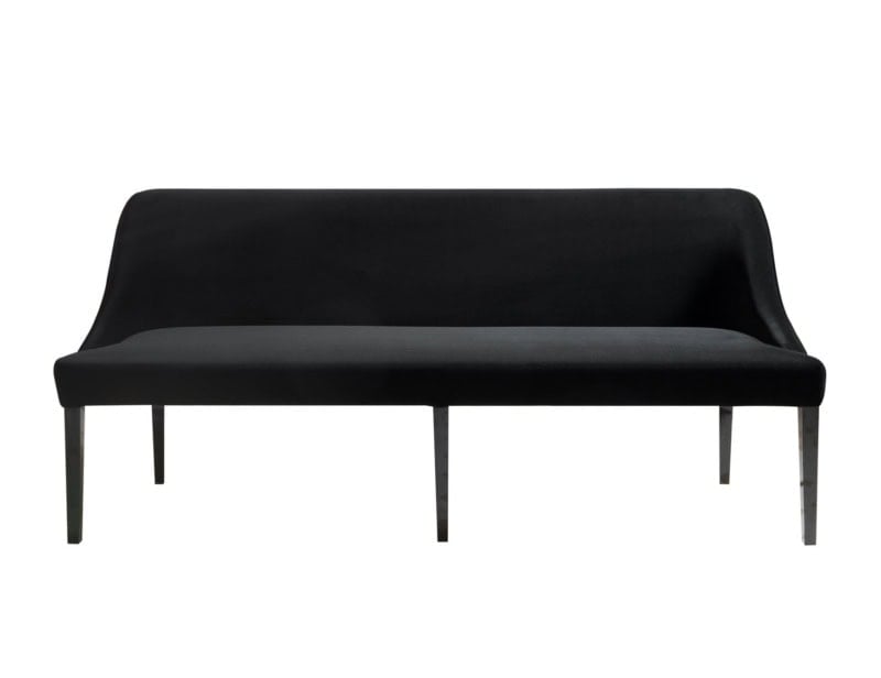 Vicky modern Italian ottoman bench with black fabric