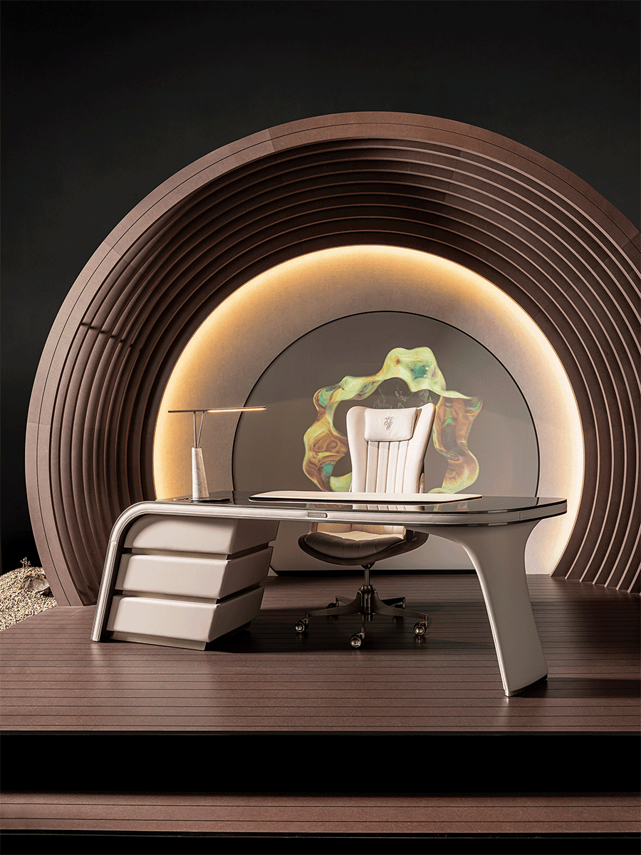 Ambassador Office Room modern luxury desk with white Ply wood